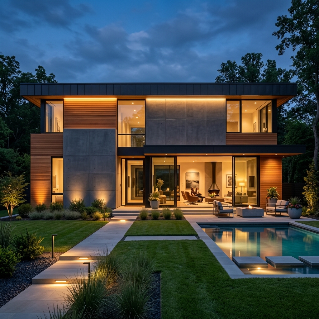 Modern home exterior transformation