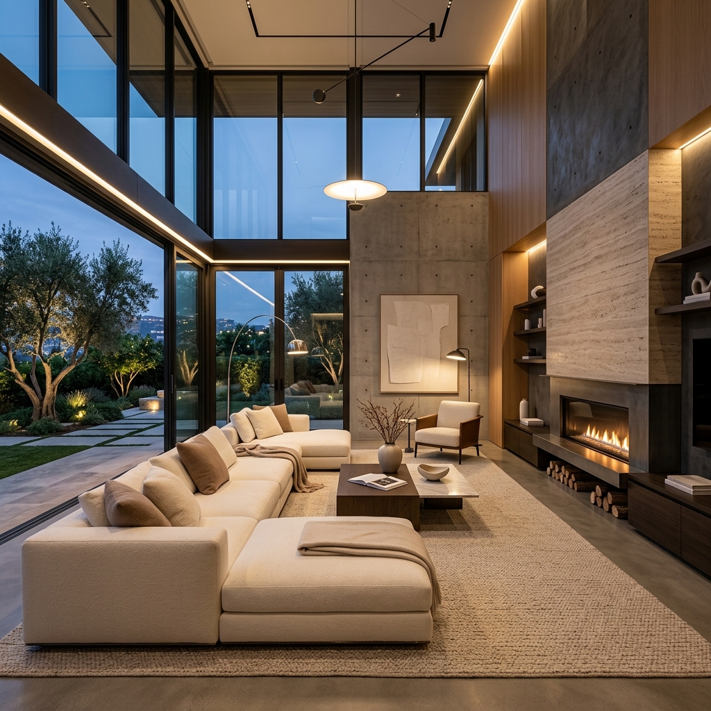 Luxury modern living room remodel